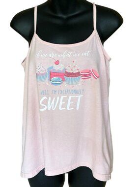 🌸4/$20🌸  La Vie En Rose Pink Graphic Camisole Tank – “Exceptionally Sweet”